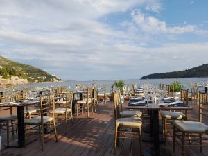soirée de gala sur la plage dubrovnik