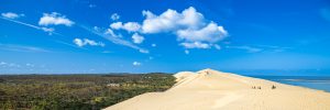 panorama on the dune du pilat on a summer day in la teste de buch, france