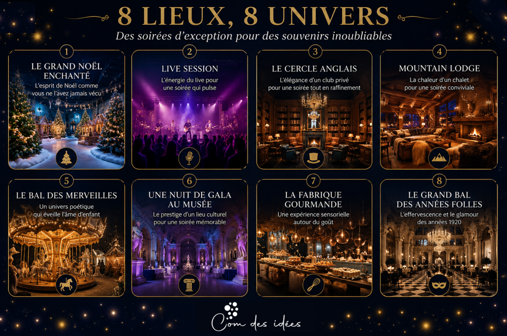 8 décors pour une soirée de fin d'année d'entreprise